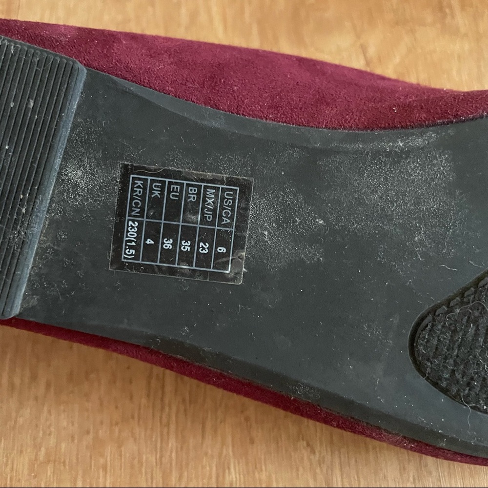 Maroon ballet flats - Picture 2 of 9
